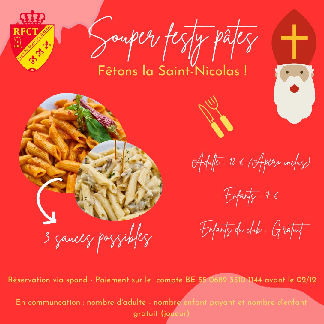 Soirée Festy Pâtes pour la Saint-Nicolas